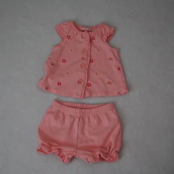 First Impressions, 0-3M Infant Baby, 100% Cotton Pink Set - Picture 1 of 13